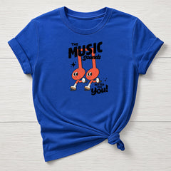 Music T-Shirt : The Music Sounds Better With You Design, Gildan Softstyle