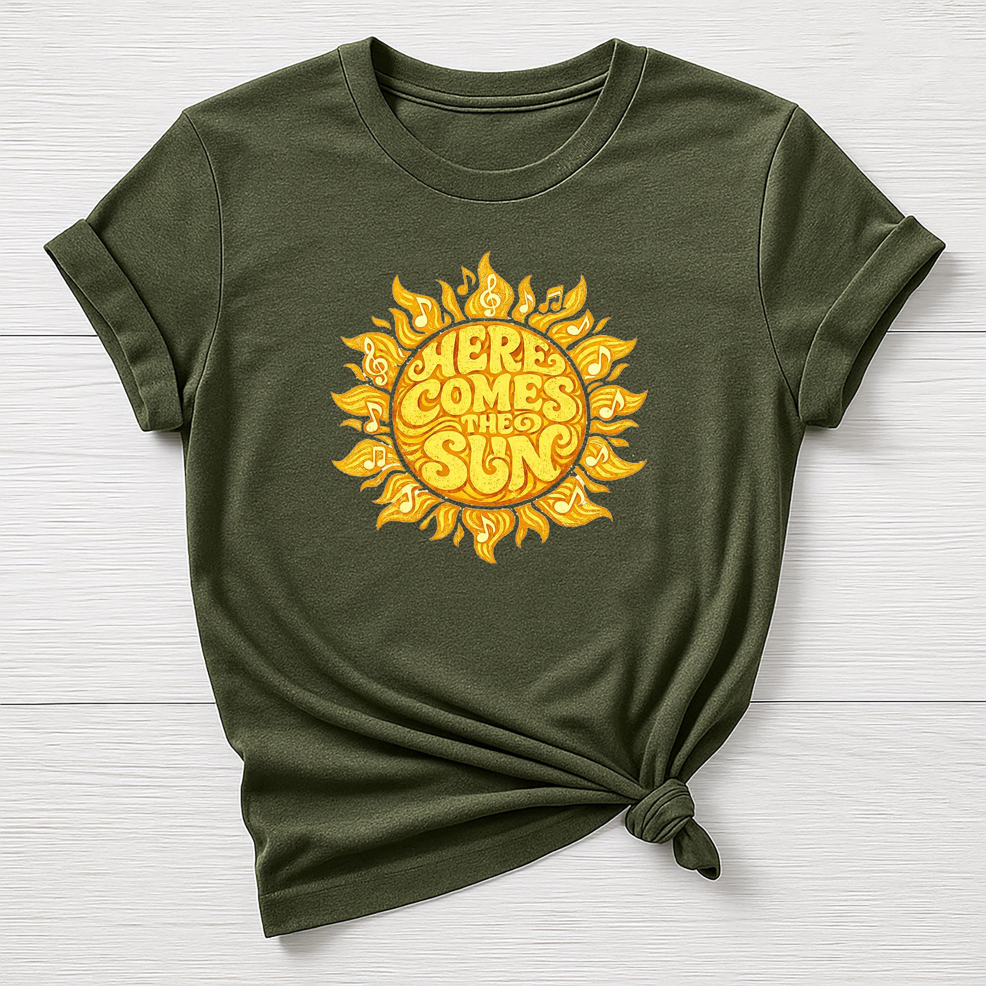 Here Comes The Sun T-Shirt : Music Design, Gildan Softstyle
