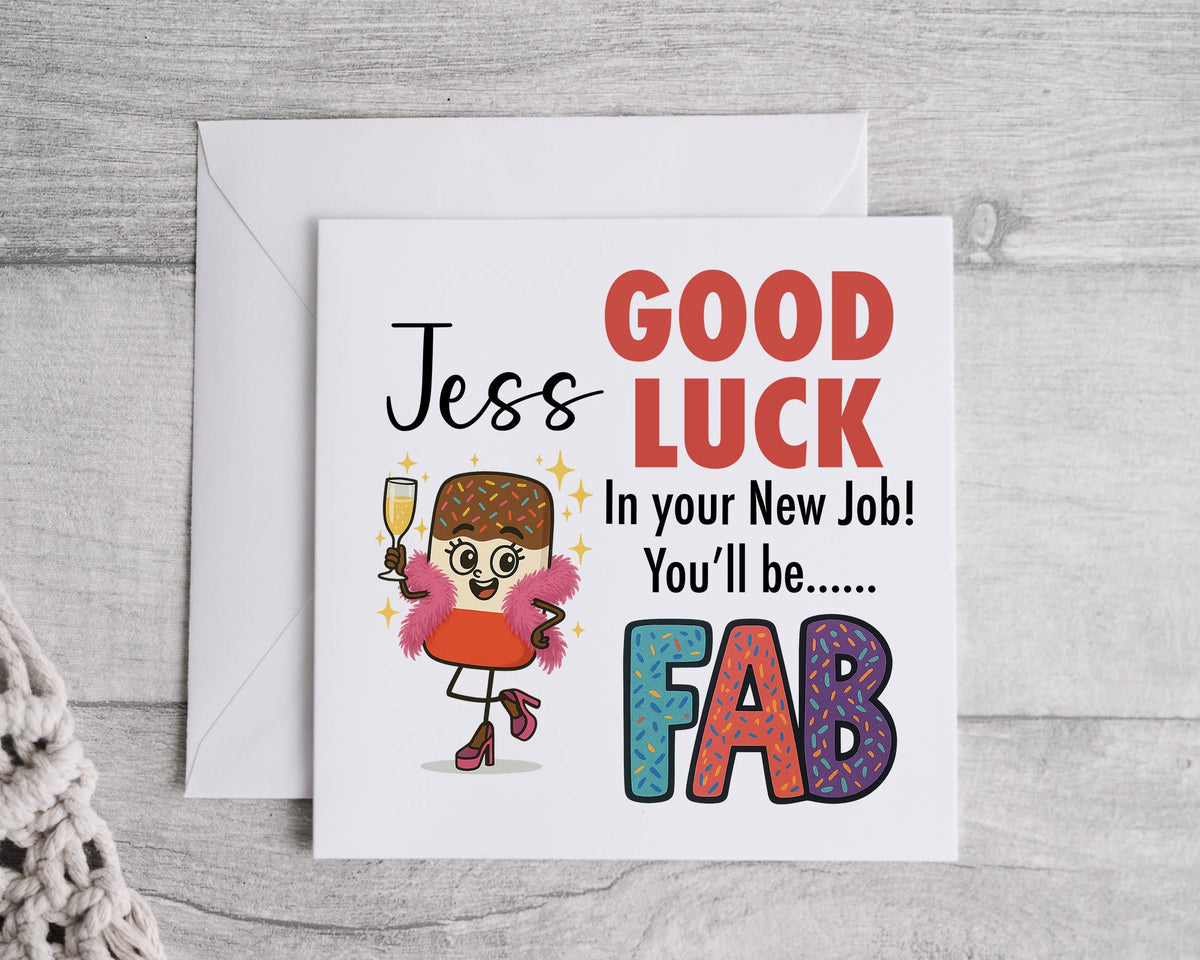 Good Luck Card - Fab Lolly Design - Custom print