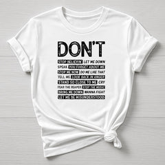 Music T-Shirt : Don't Stop Design, Gildan Softstyle