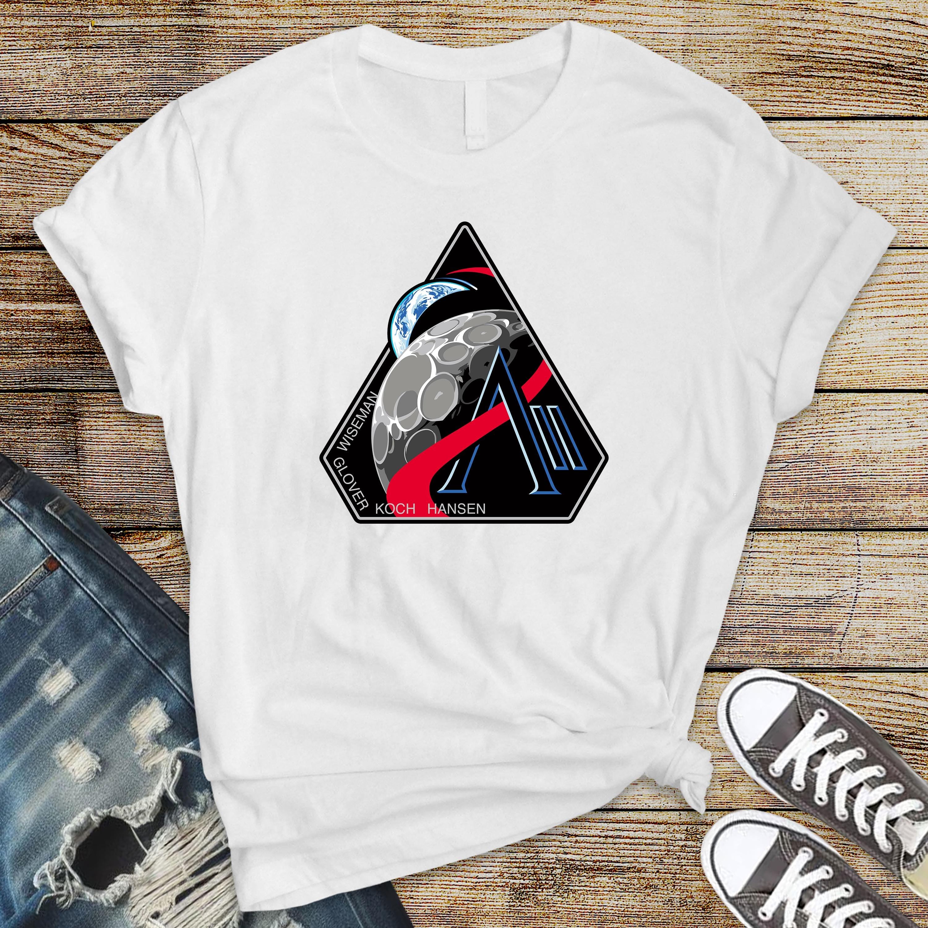 Moon Mission T-Shirt : Artemis Mission Patch Design, Gildan Softstyle