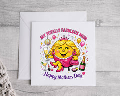 Mothers Day Card -  Totally Fab Mum Blonde Design