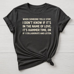 Music T-Shirt : Someone Yells Stop Design, Gildan Softstyle