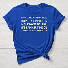 Music T-Shirt : Someone Yells Stop Design, Gildan Softstyle