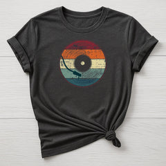 Music T-Shirt : Multi-Coloured Vinyl Design, Gildan Softstyle