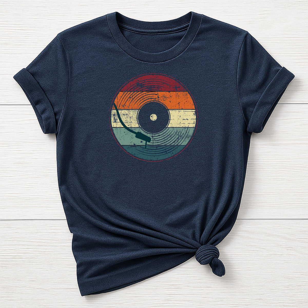 Music T-Shirt : Multi-Coloured Vinyl Design, Gildan Softstyle