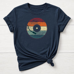 Music T-Shirt : Multi-Coloured Vinyl Design, Gildan Softstyle
