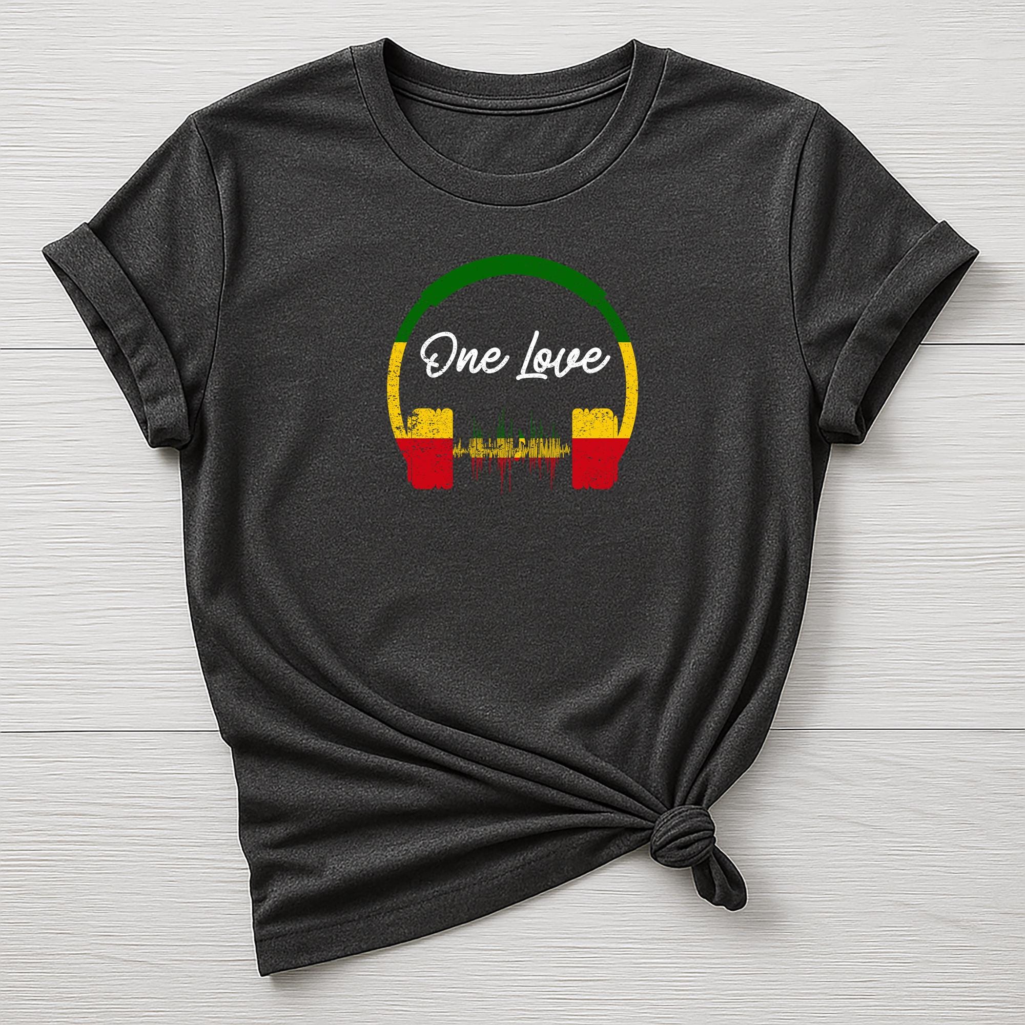 Music T-Shirt : One Love Headphones Design, Gildan Softstyle
