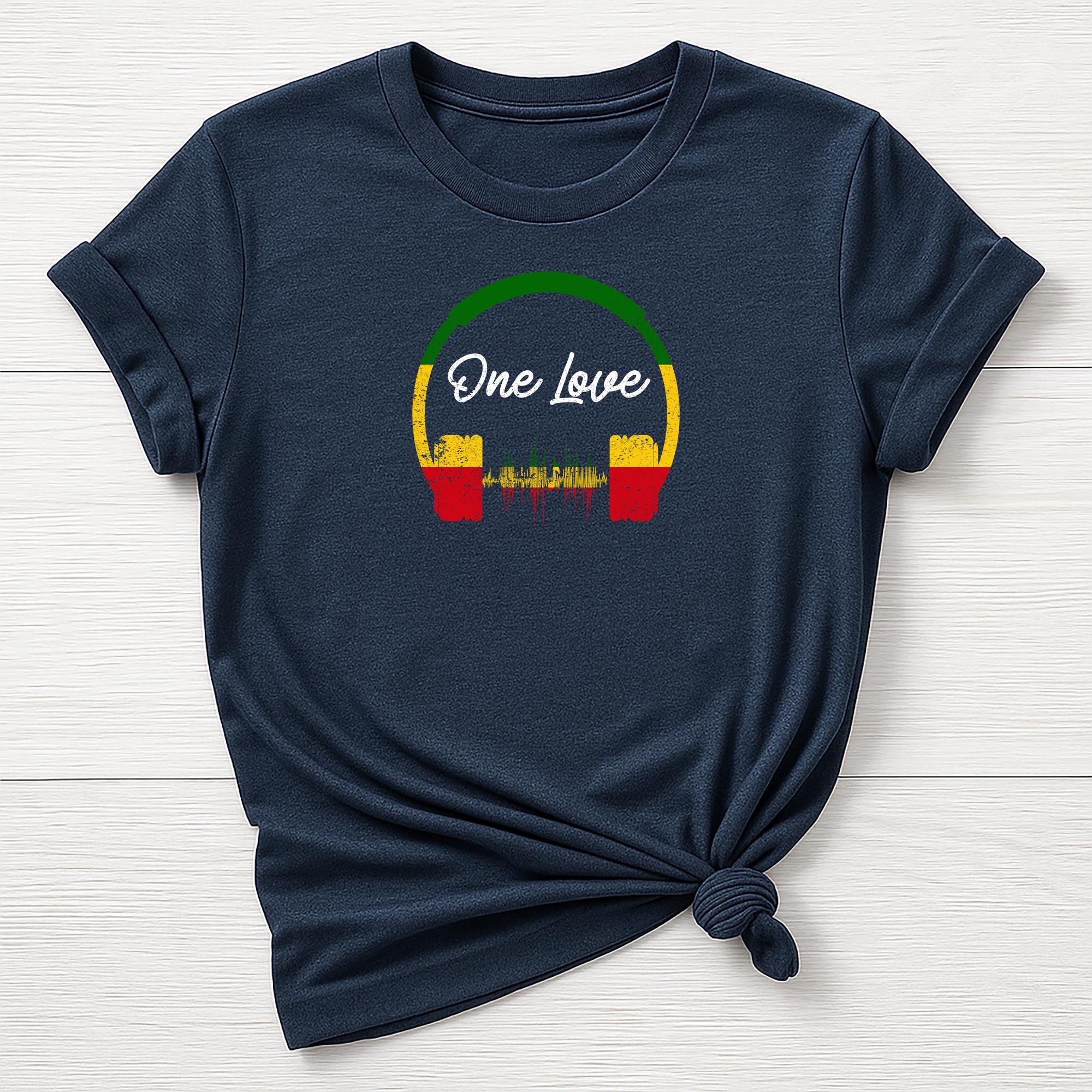 Music T-Shirt : One Love Headphones Design, Gildan Softstyle
