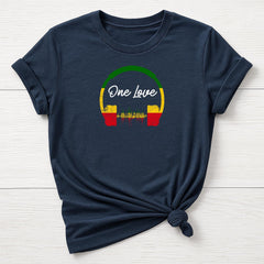 Music T-Shirt : One Love Headphones Design, Gildan Softstyle