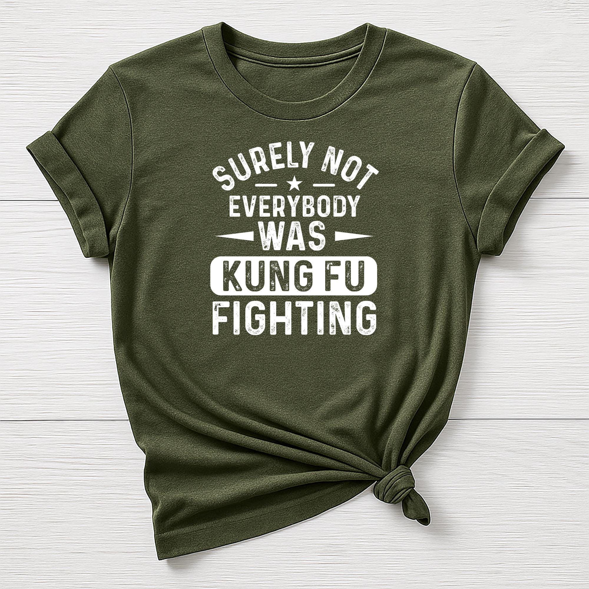 Music T-Shirt : Surely Not Everyone was Kung Fu Fighting Design - Gildan Softstyle