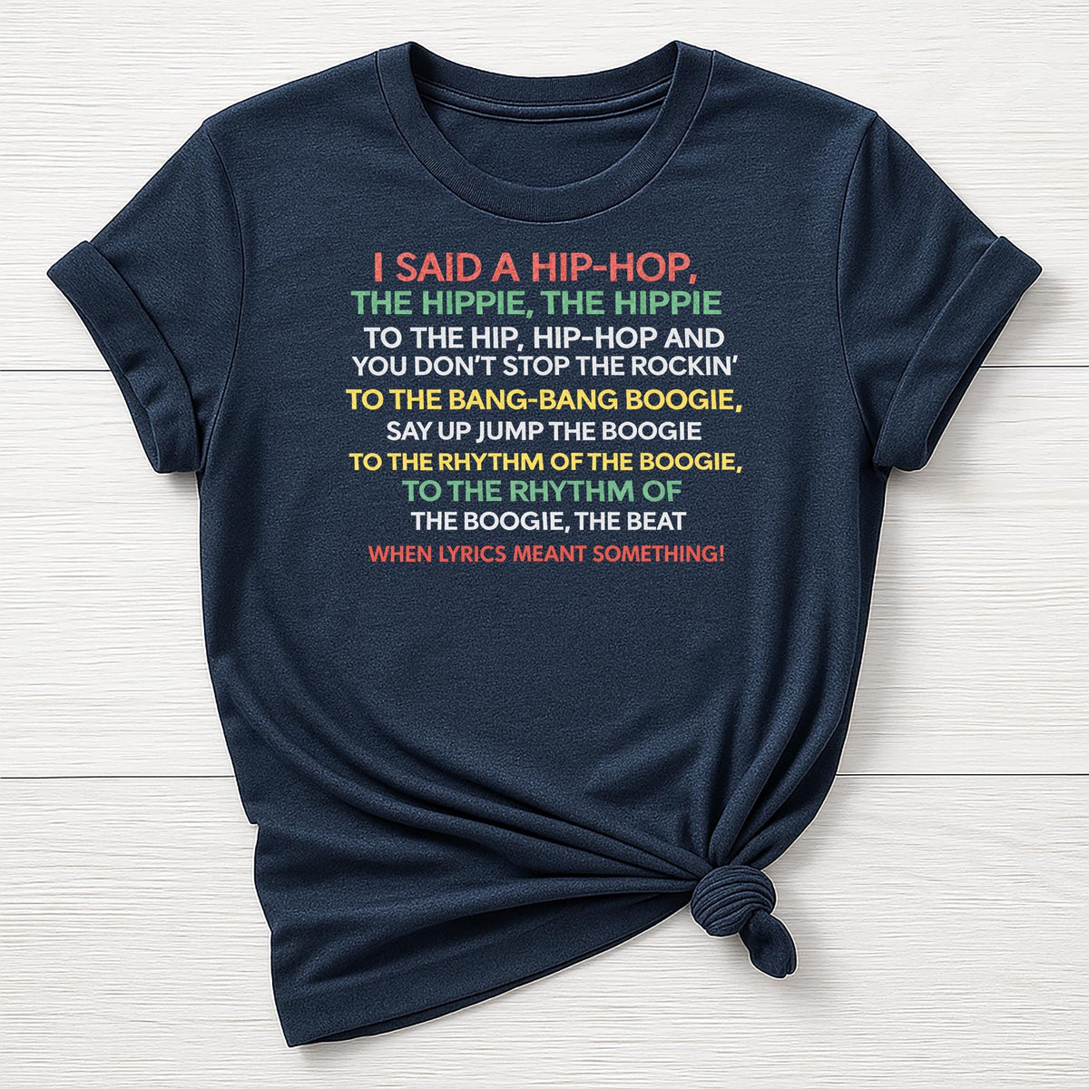 Music T-Shirt : Hip-Hop When Lyrics Meant Something Design, Gildan Softstyle