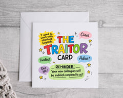 The Traitor Card - New Job Leaving Card - Fast UK Postage