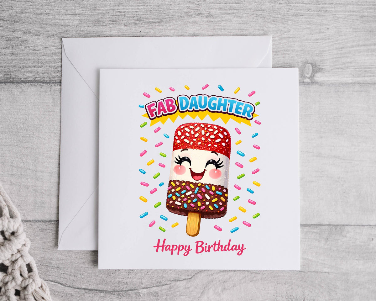 Daughter Birthday Card - Fab Lolly Design with Fast Free UK Post