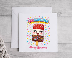 Daughter Birthday Card - Fab Lolly Design with Fast Free UK Post