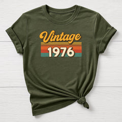 50th Birthday T-Shirt : Vintage 1976 Design, Gildan Softstyle