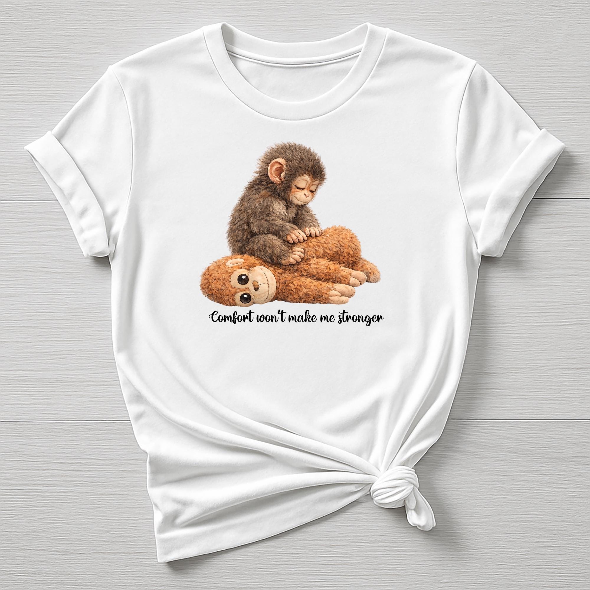 Punch the Zoo Monkey T-Shirt : Comfort won't make me Stronger Design, Gildan Softstyle