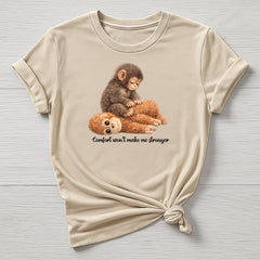 Punch the Zoo Monkey T-Shirt : Comfort won't make me Stronger Design, Gildan Softstyle