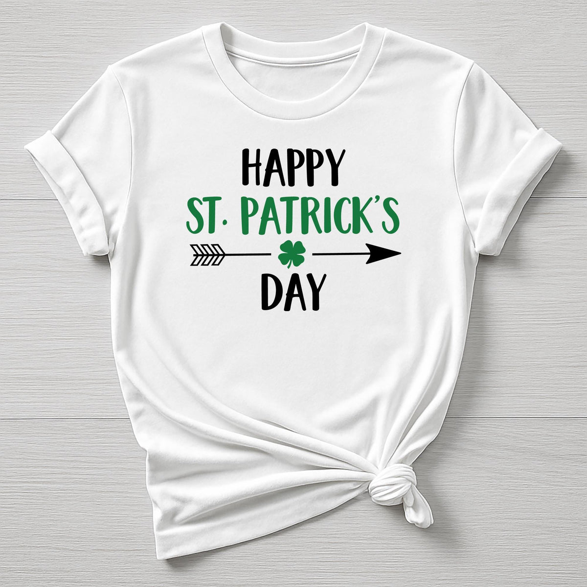 St Patricks Day T-Shirt : Happy Arrow Design, Gildan Softstyle