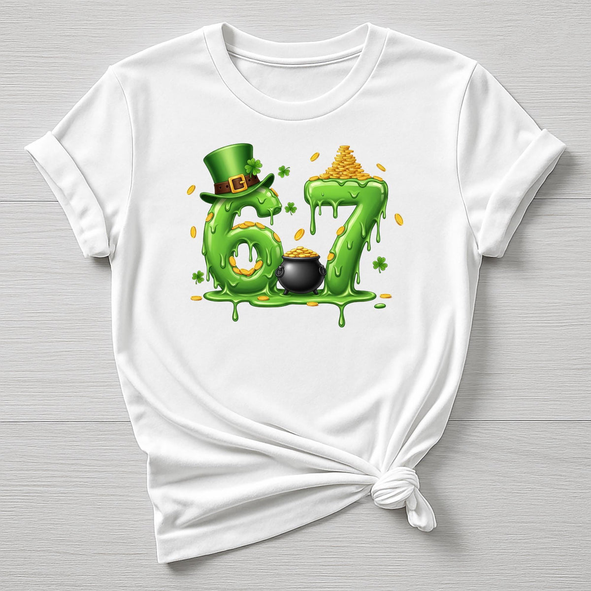 St Patricks Day T-Shirt : Paddy's 6-7 Design, Gildan Softstyle
