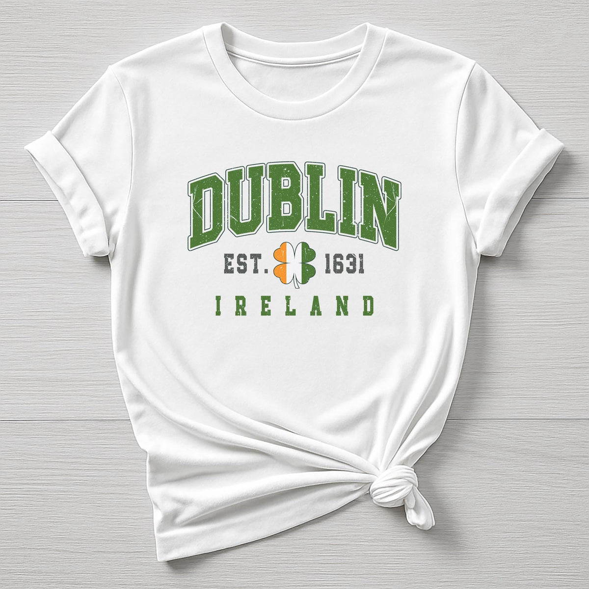St Patricks Day T-Shirt : Dublin Est 1631 Design, Gildan Softstyle