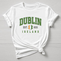 St Patricks Day T-Shirt : Dublin Est 1631 Design, Gildan Softstyle