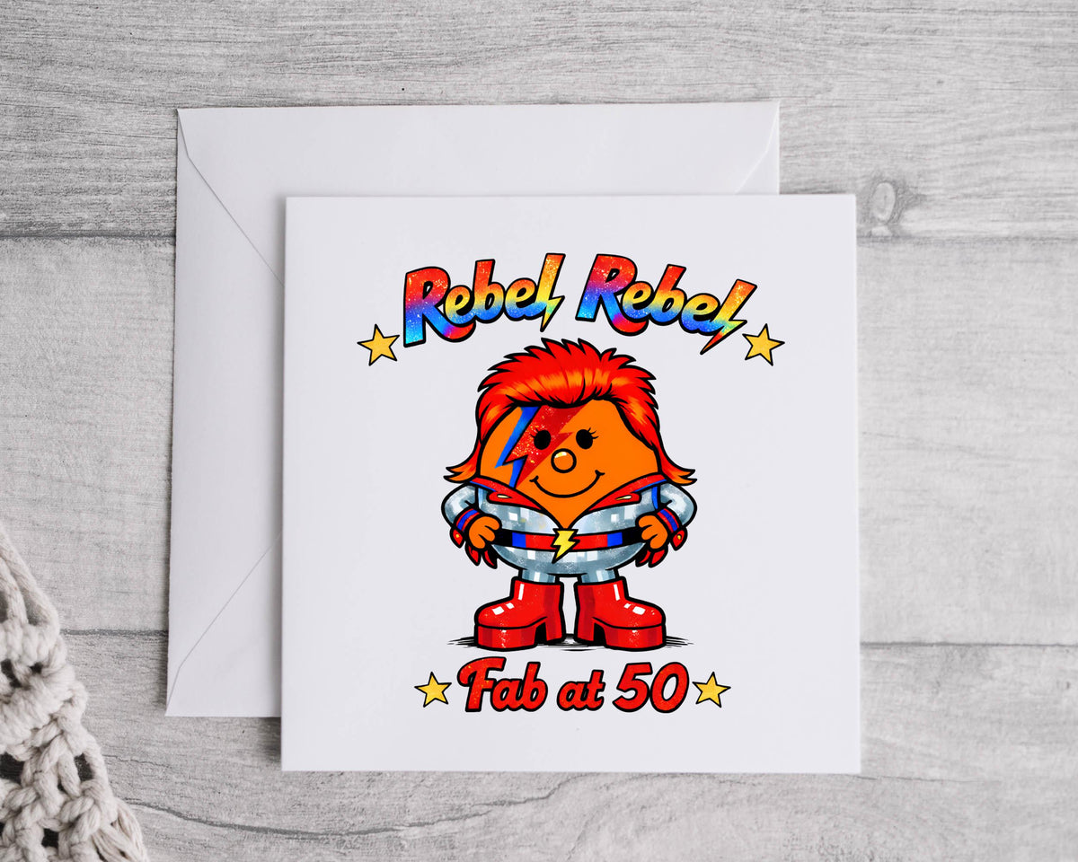 Funny 50th Birthday Card: Fab at 50 Ziggy Design - Fast UK Shipping