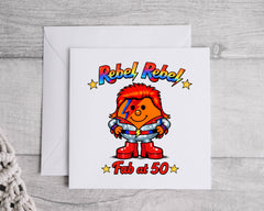 Funny 50th Birthday Card: Fab at 50 Ziggy Design - Fast UK Shipping