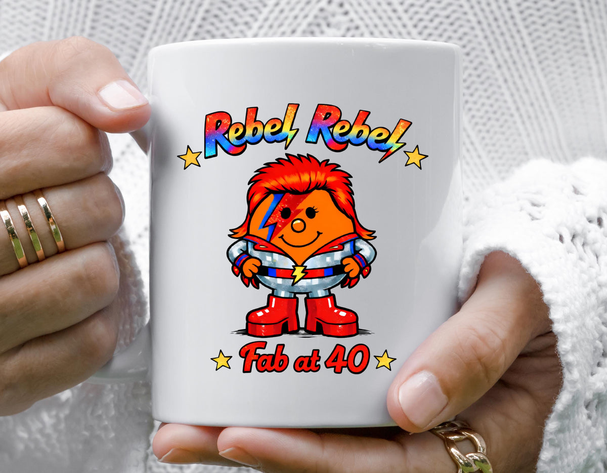 40th Birthday Mug: Ziggy Design - Fast UK Tracked Shipping