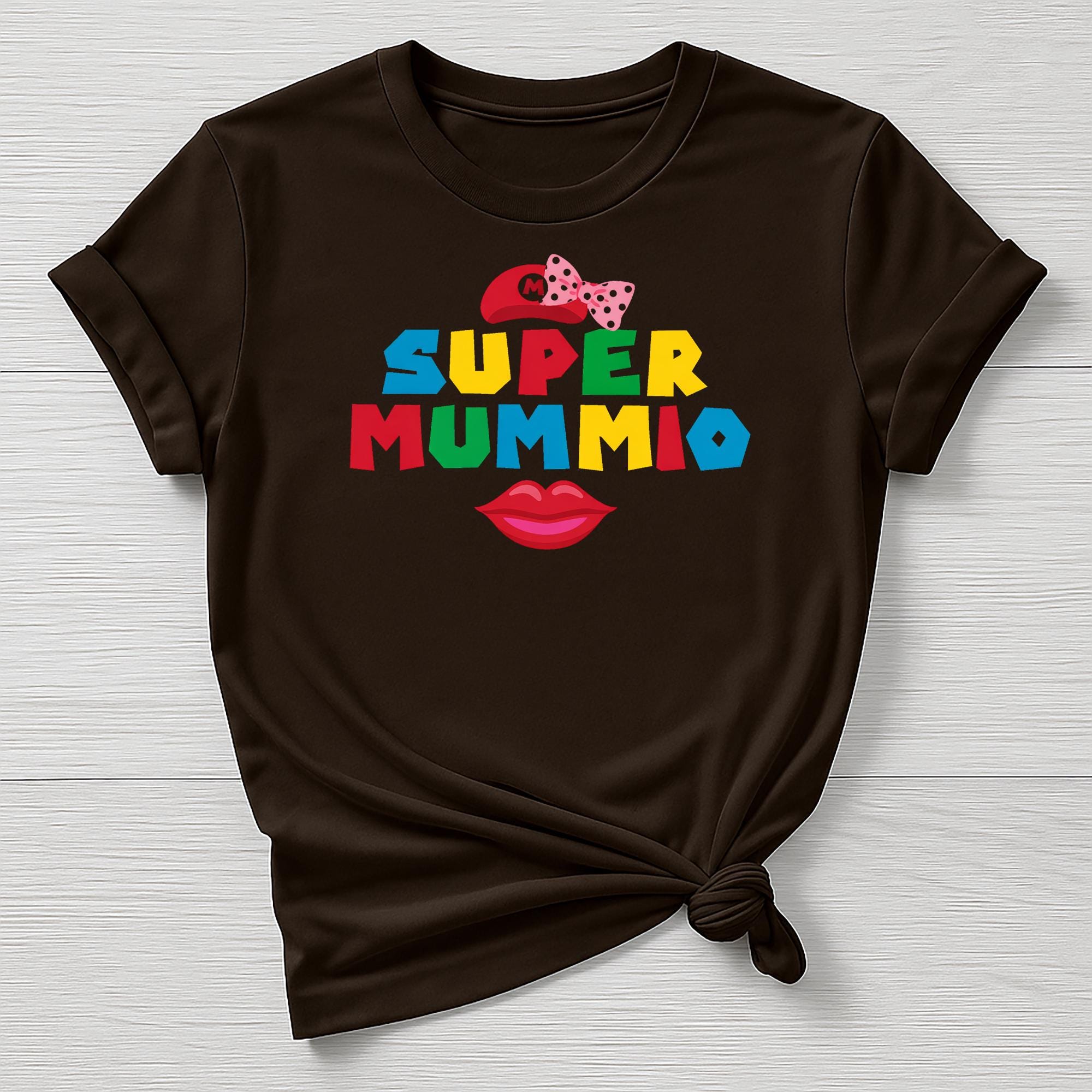 Mothers Day T-Shirt : Super Mummio Design, Gildan Softstyle