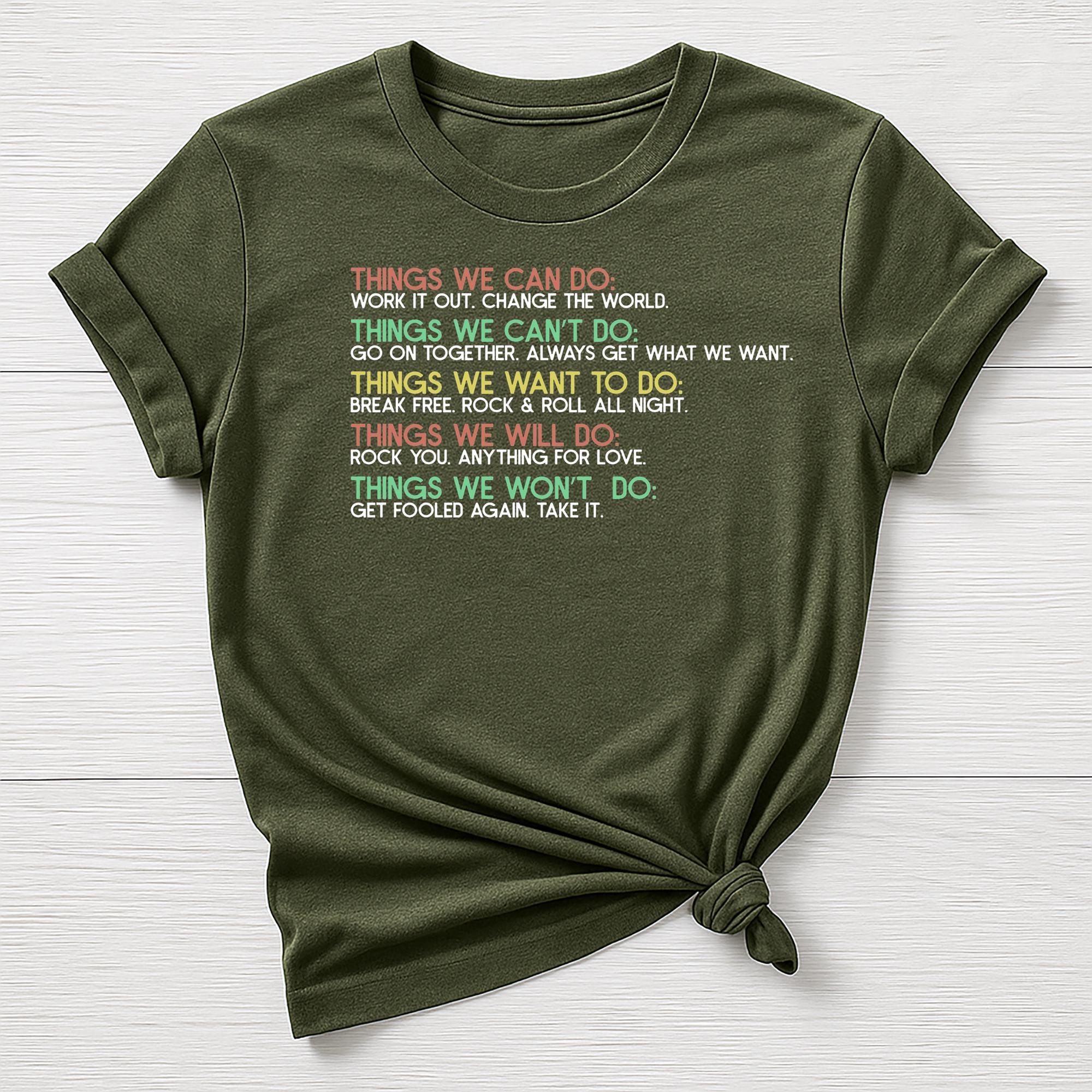 Music T-Shirt : Things We Can Do Design, Gildan Softstyle