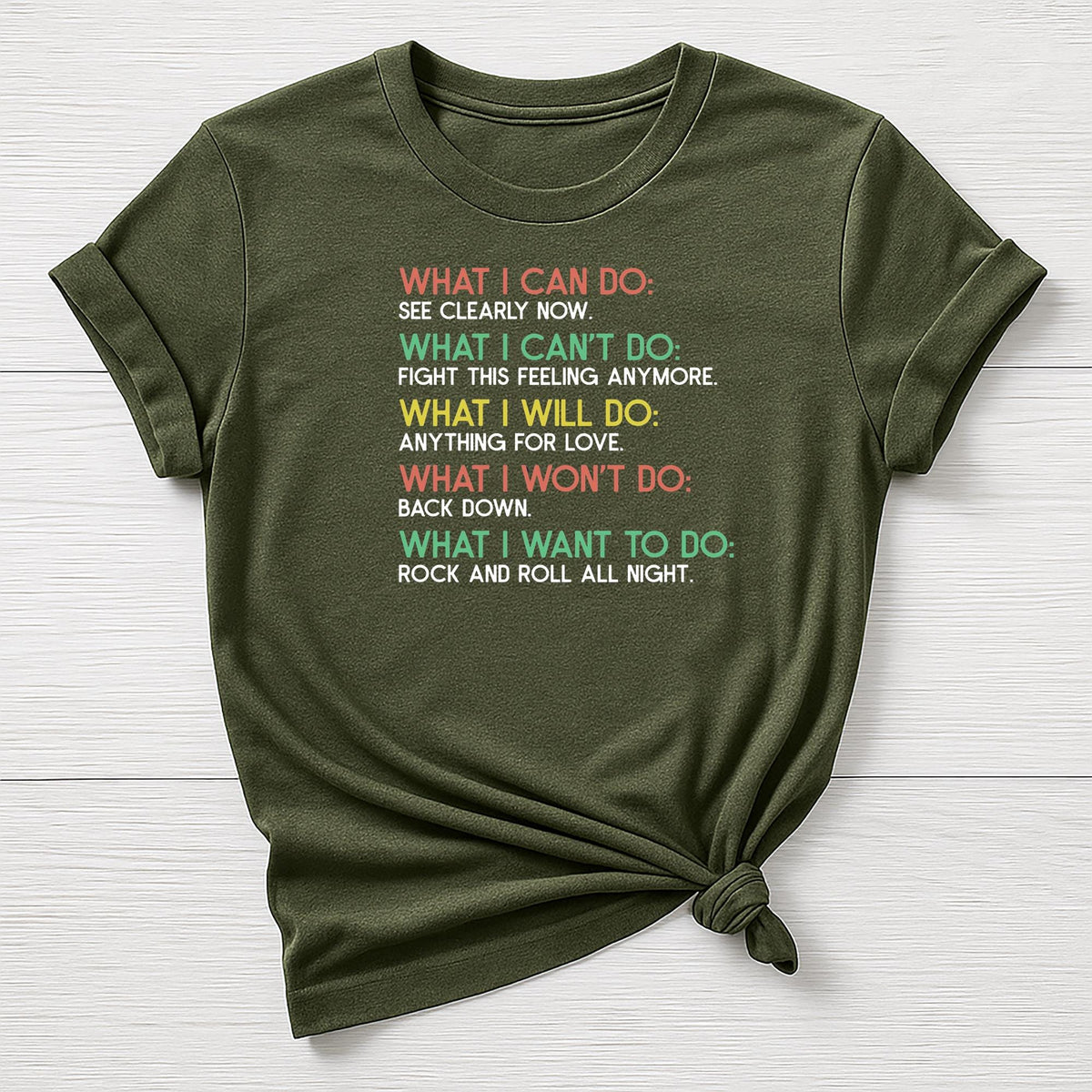 Music T-Shirt : What I Can Do Design, Gildan Softstyle