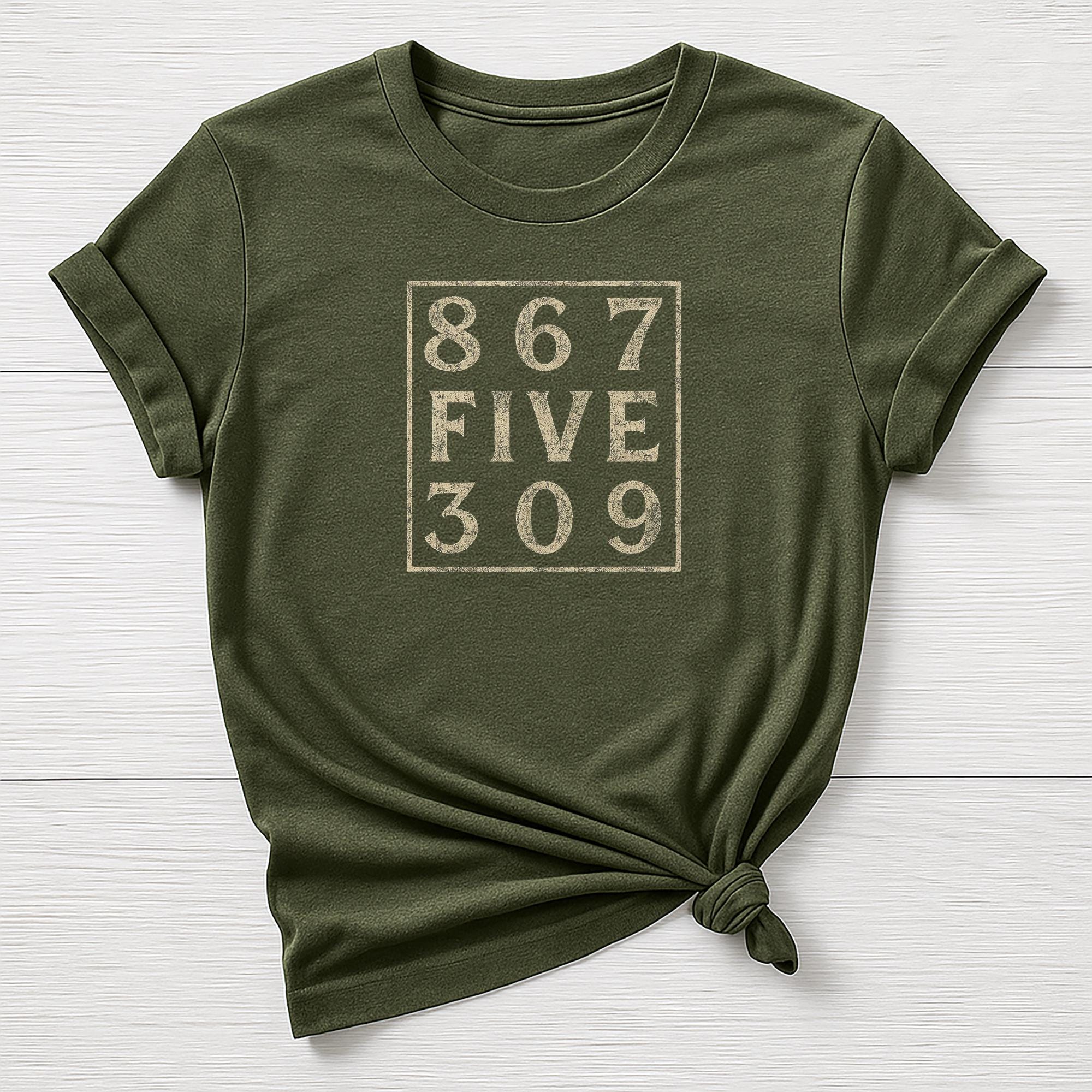 80s Retro Music T-Shirt : 867 FIVE 309 Design, Gildan Softstyle