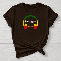 Music T-Shirt : One Love Headphones Design, Gildan Softstyle