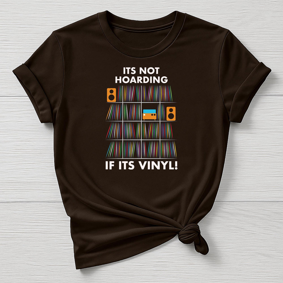 Music T-Shirt : Its Not Hoarding if its Vinyl Shelf Design, Gildan Softstyle