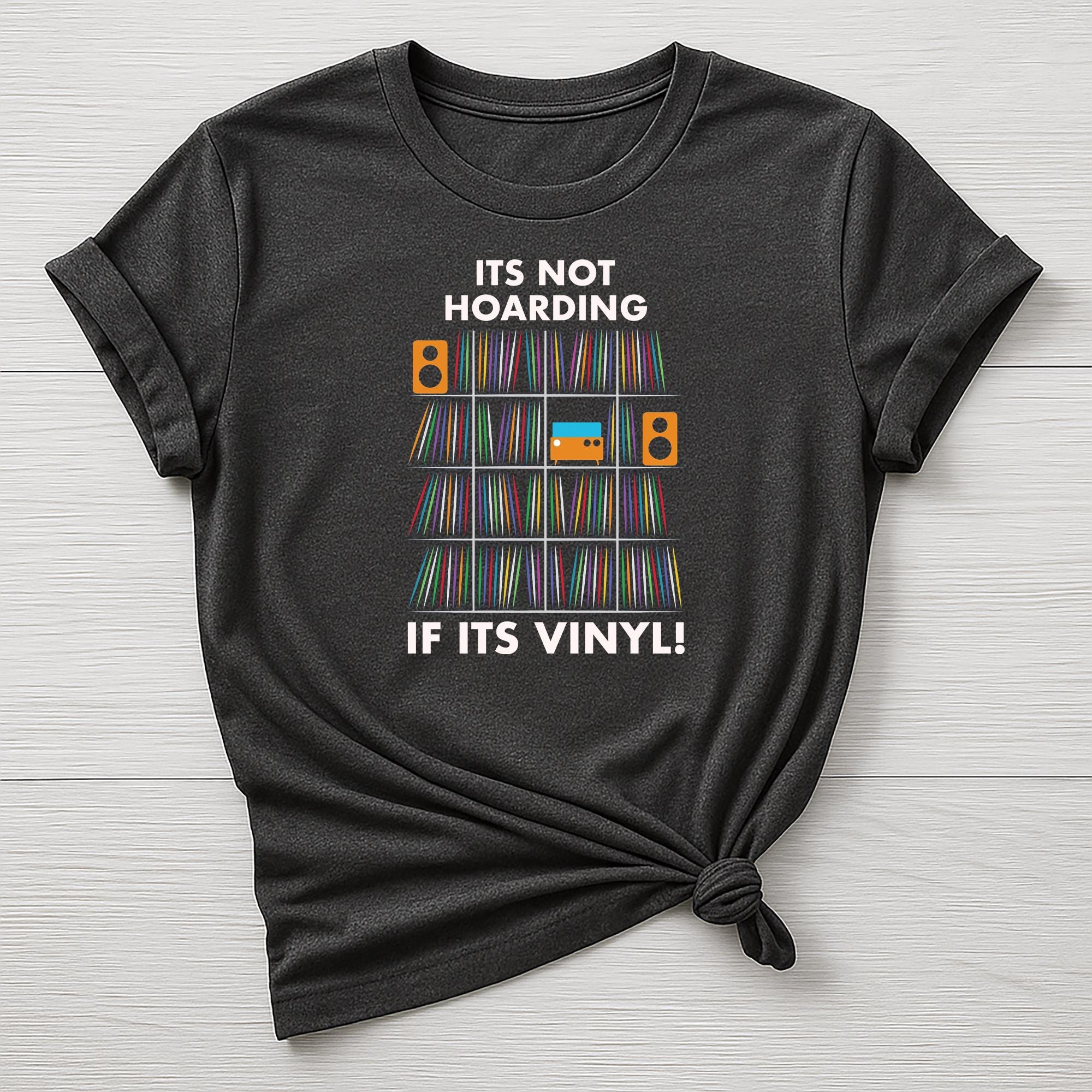 Music T-Shirt : Its Not Hoarding if its Vinyl Shelf Design, Gildan Softstyle