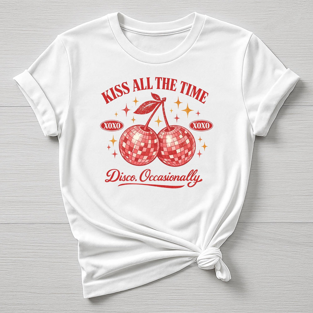 Music T-Shirt : Kiss All The Time Disco Occasionally Design, Gildan Softstyle