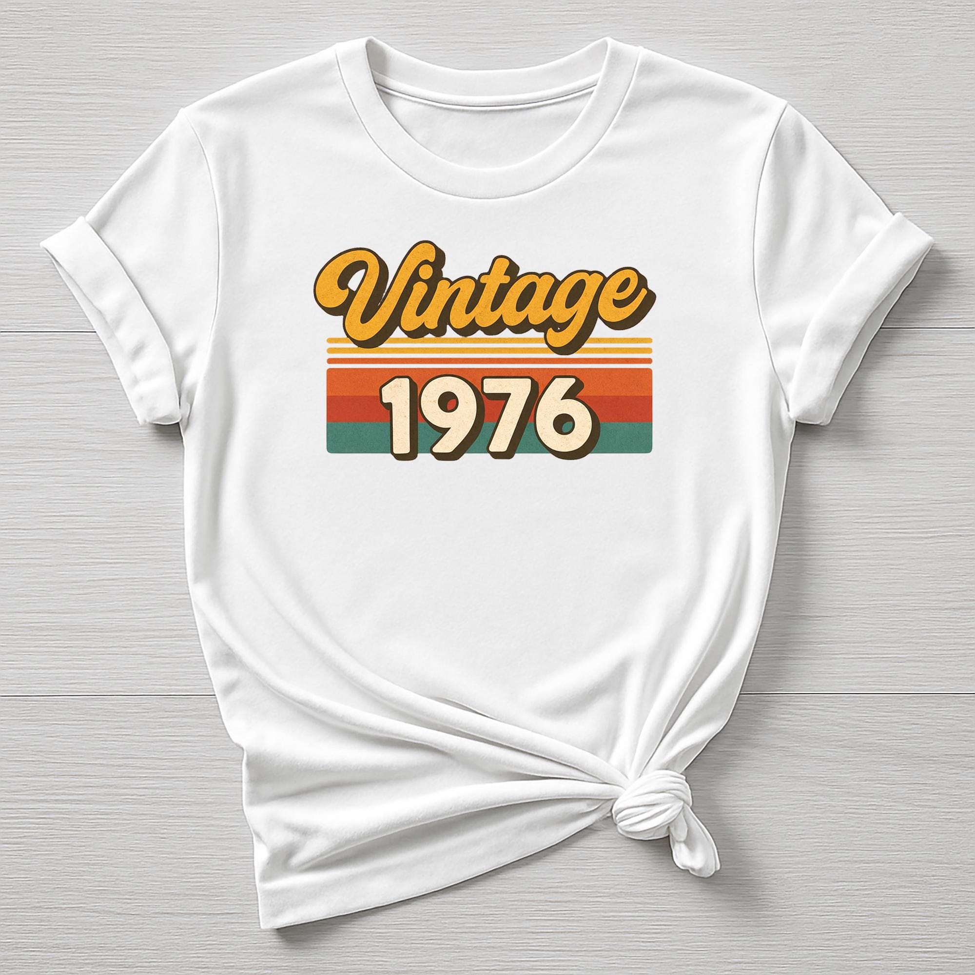 50th Birthday T-Shirt : Vintage 1976 Design, Gildan Softstyle