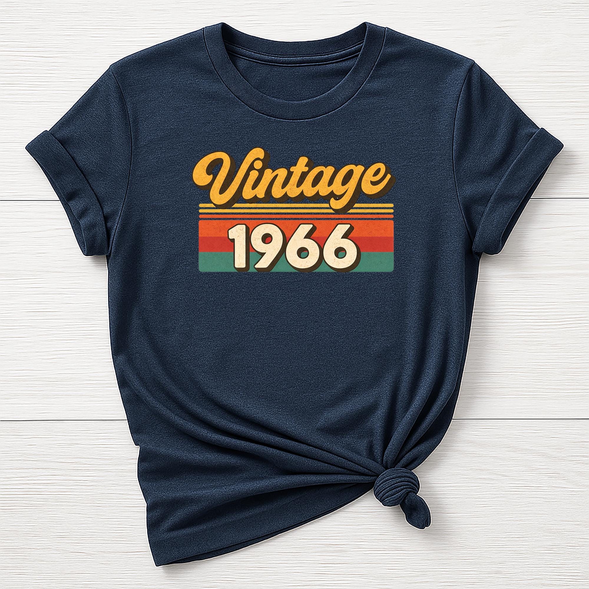 60th Birthday T-Shirt : Vintage 1966 Design, Gildan Softstyle
