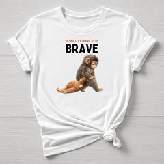 Punch the Zoo Monkey T-Shirt : I Have To Be Brave Design, Gildan Softstyle