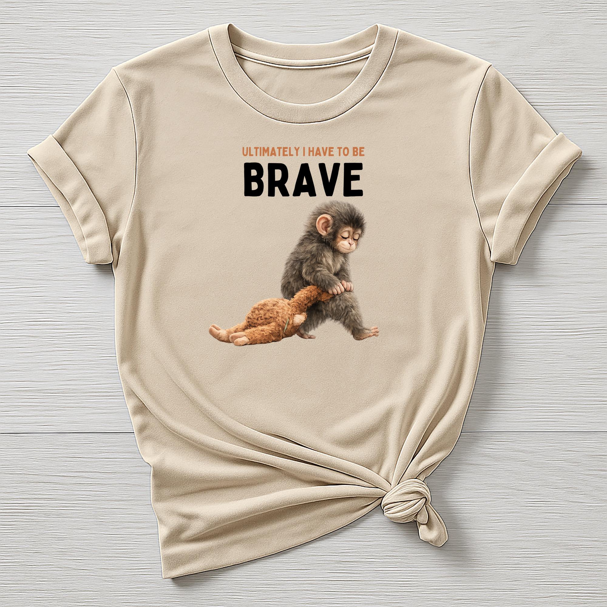 Punch the Zoo Monkey T-Shirt : I Have To Be Brave Design, Gildan Softstyle