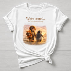 Punch the Zoo Monkey T-Shirt : We're Scared Design, Gildan Softstyle