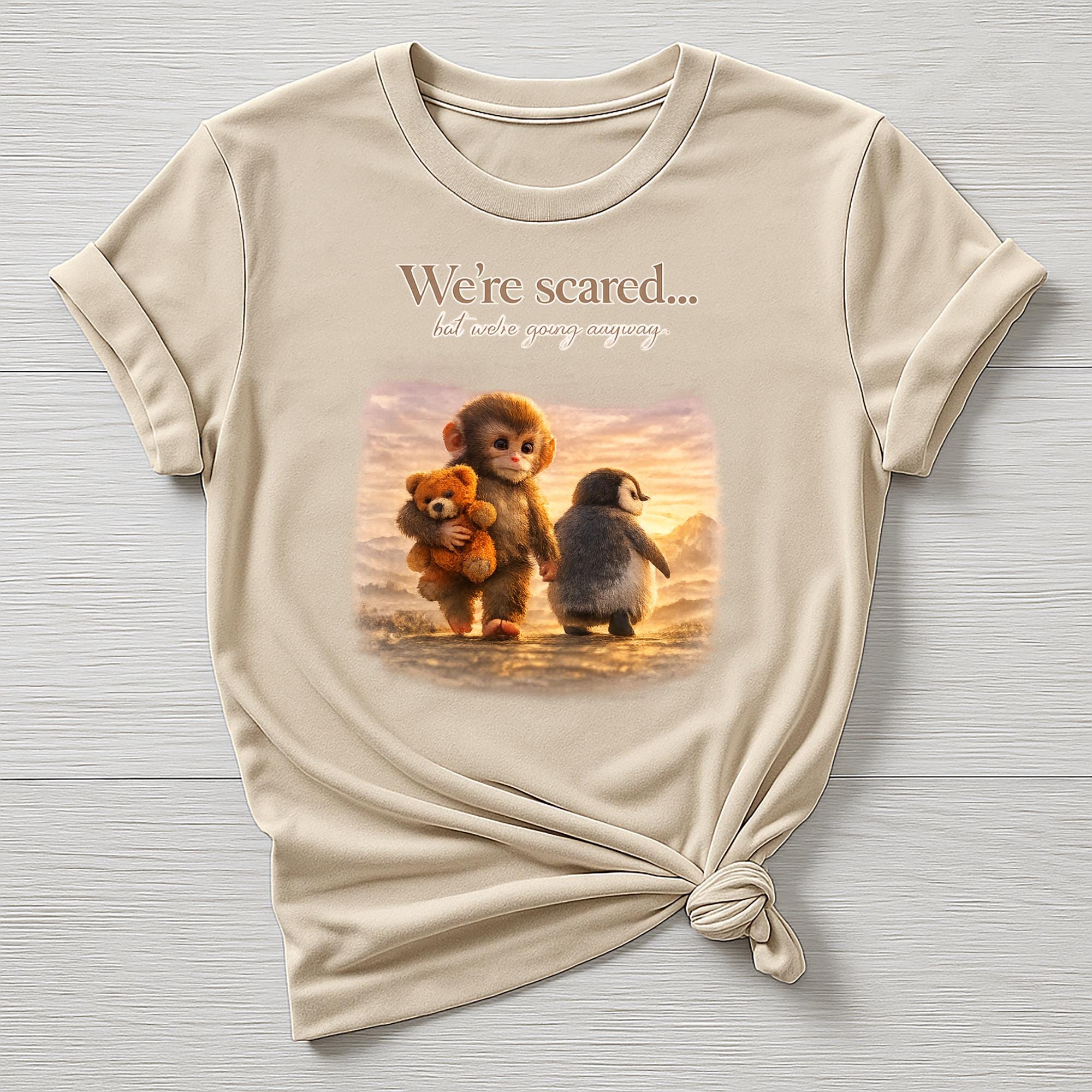 Punch the Zoo Monkey T-Shirt : We're Scared Design, Gildan Softstyle