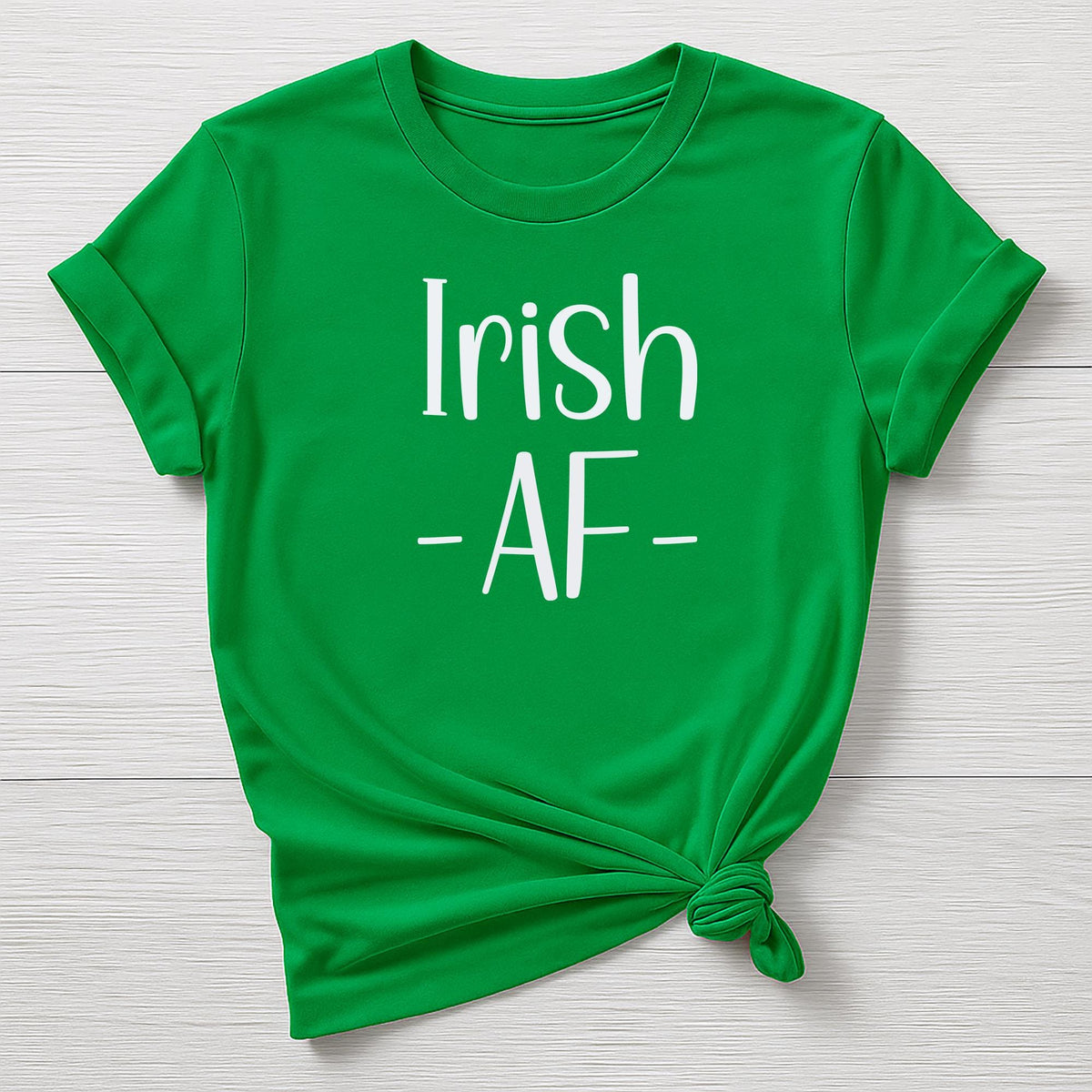 St Patricks Day T-Shirt : Irish AF Design, Gildan Softstyle