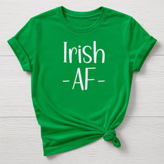St Patricks Day T-Shirt : Irish AF Design, Gildan Softstyle