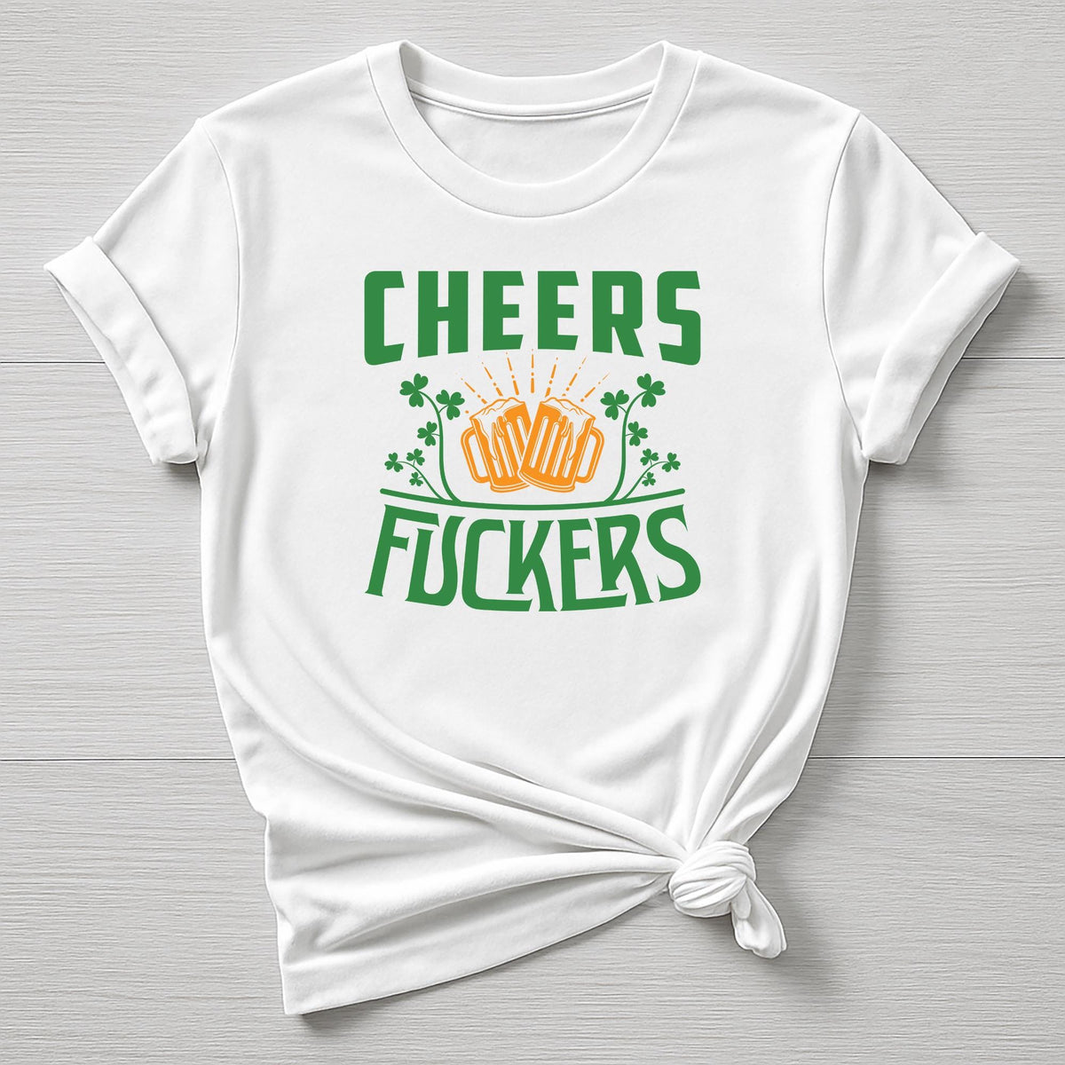St Patricks Day T-Shirt : Cheers F*ckers Design, Gildan Softstyle