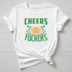 St Patricks Day T-Shirt : Cheers F*ckers Design, Gildan Softstyle