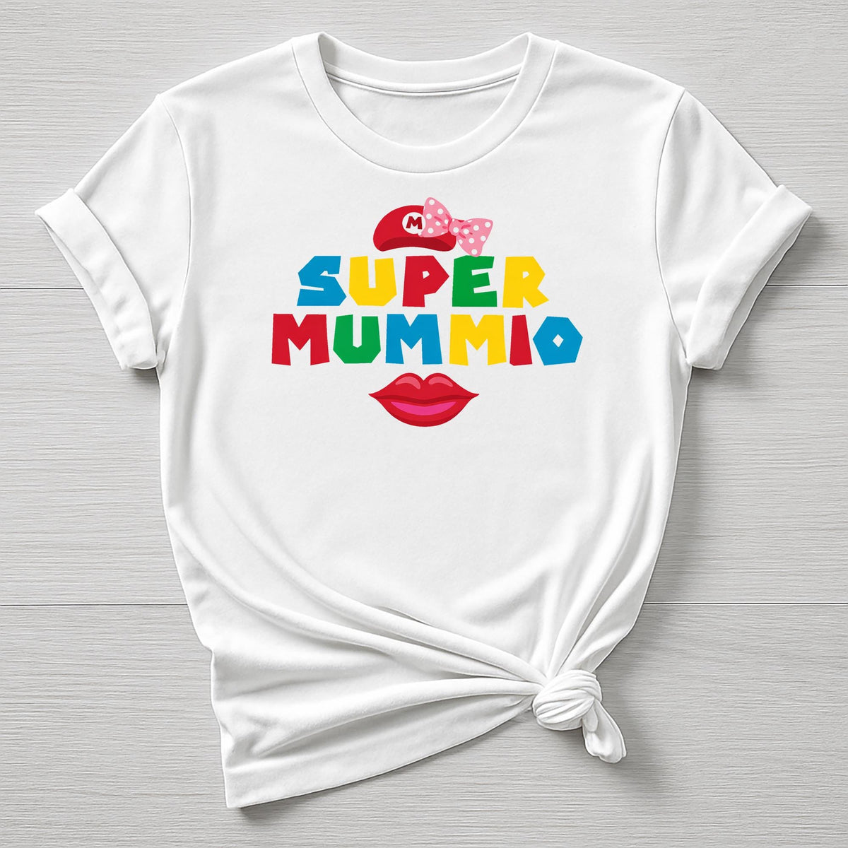 Mothers Day T-Shirt : Super Mummio Design, Gildan Softstyle