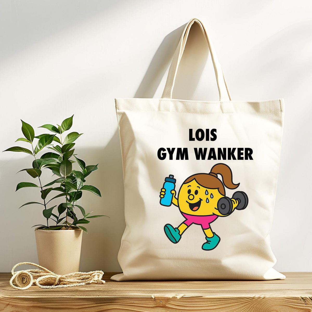 Gym Wanker Tote Bag - Fun Gift for Her - Tracked UK Post