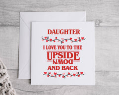 Daughter Birthday Card - Upside Down Design- Cult TV Parody Design - Fast Postage